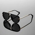 Aviator Sunglasses with Gradient Lenses-Stilenza-Black-Stilenza