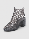 Jelly Sandals for Women with Block Heel-Stilenza-Black-38-Stilenza