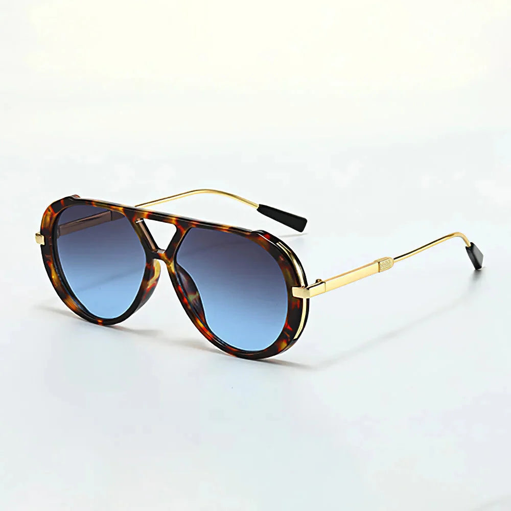 Men’s Aviator Sunglasses with Tortoise Frame-Stilenza-Blue-Stilenza