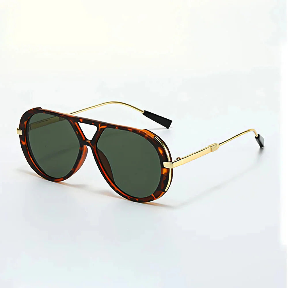 Men’s Aviator Sunglasses with Tortoise Frame-Stilenza-Green-Stilenza