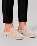 Men’s Backless Slip On Loafers-Loafers-Stilenza-Cream-37-Stilenza