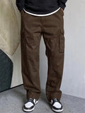 Men’s Cargo Pants Loose Fit Straight Leg-Cargo broeken-Stilenza-Coffee-S-Stilenza
