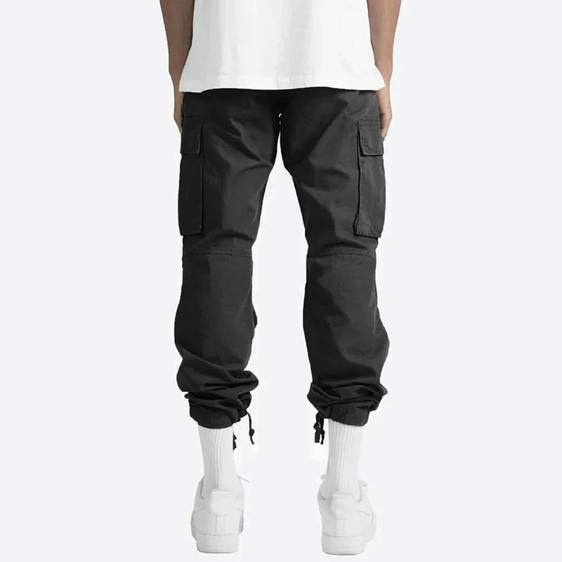 Men’s Cargo Pants Loose Fit with Drawstring Cuffs-Pants-Stilenza-Stilenza