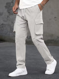 Men’s Cargo Pants Regular Fit Drawstring Waist-Cargo broeken-Stilenza-Apricot-S-Stilenza