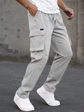 Men’s Cargo Pants Regular Fit Drawstring Waist-Cargo broeken-Stilenza-Beige-S-Stilenza