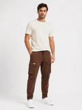 Men’s Cargo Pants Regular Fit Drawstring Waist-Cargo broeken-Stilenza-Coffee-S-Stilenza