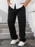 Men’s Cargo Pants Straight Fit Washed Denim-Stilenza-Stilenza