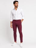 Men’s Slim Fit Chino Pants Smart Casual-Pants-Stilenza-Red-S-Stilenza