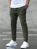 Men’s Slim Fit Jogger Pants Smart Casual-broek-Stilenza-Army Green-S-Stilenza