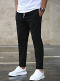 Men’s Slim Fit Jogger Pants Smart Casual-broek-Stilenza-Black-S-Stilenza