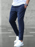 Men’s Slim Fit Jogger Pants Smart Casual-broek-Stilenza-Navy Blue-S-Stilenza
