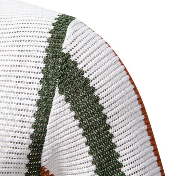 Men’s Striped Knit Polo Shirt-Stilenza-Stilenza