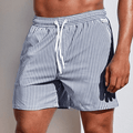 Men’s Striped Swim Shorts-Stilenza-Grey-S-Stilenza