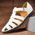 Men's Summer Sandals with Closed Toe-Stilenza-White-39-Stilenza