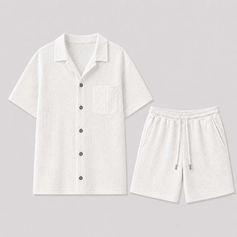 Men’s Two Piece Summer Shirt and Shorts Set-Set-Stilenza-Stilenza