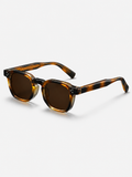 Retro Square Sunglasses with Tinted Lenses-Stilenza-Brown-Stilenza