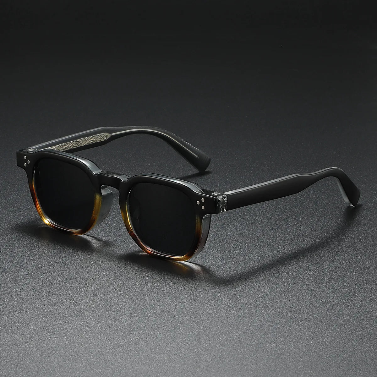 Retro Square Sunglasses with Tinted Lenses-Stilenza-Dark Gray-Stilenza