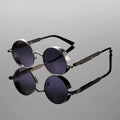 Round Sunglasses with Gradient Lenses-Stilenza-Grey-Stilenza