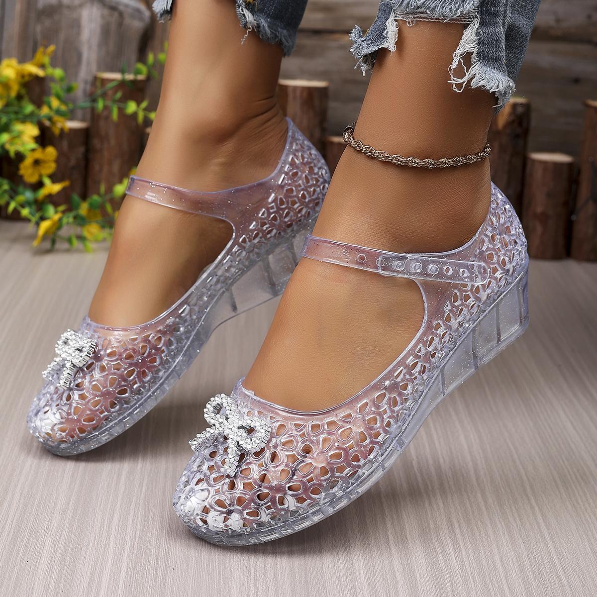 Transparent Jelly Sandals for Women with Wedge Heel-Stilenza-Stilenza