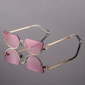 Women’s Cat Eye Sunglasses Rimless Frame-Stilenza-Pink-Stilenza