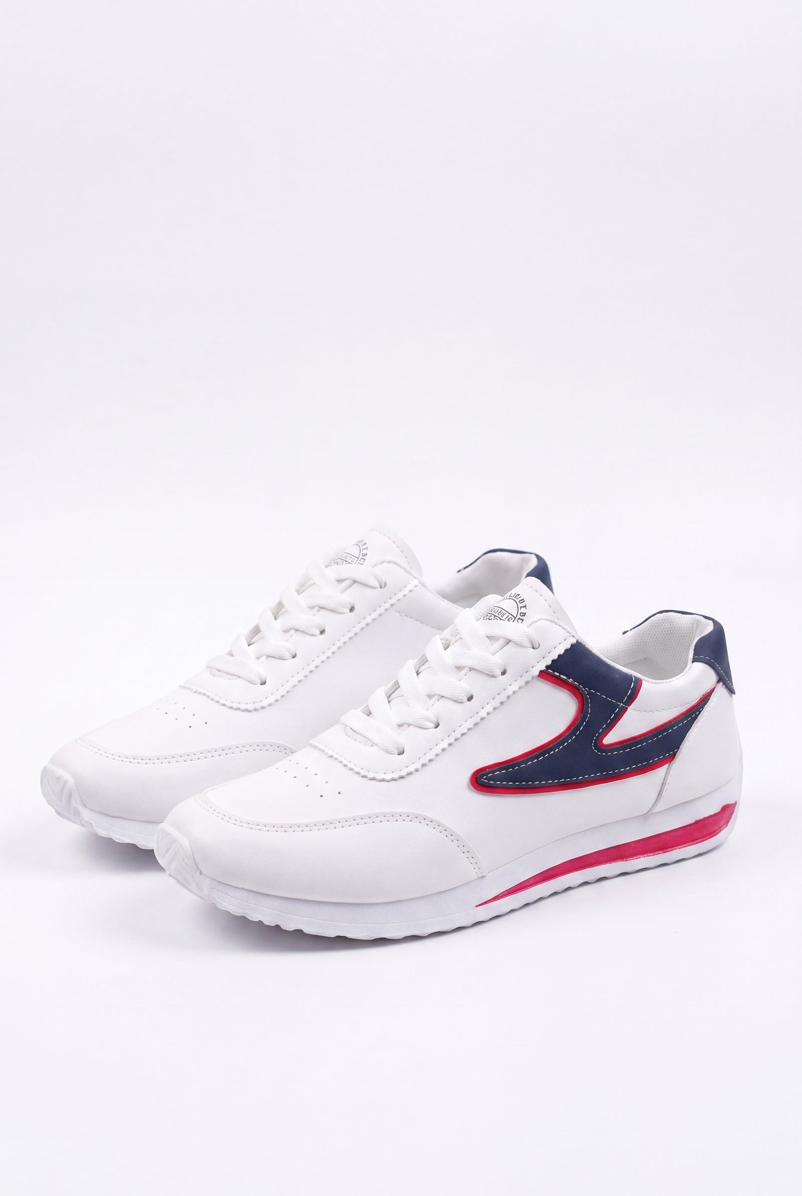 Women's Color Block Lace-Up Sneakers-Stilenza-White-35-Stilenza