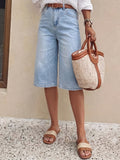 Women’s Denim Bermuda Shorts High Waisted-Stilenza-Stilenza