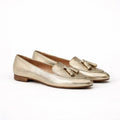 Women’s Gold Tassel Loafers Metallic Flats-Woman's Shoes-Stilenza-Stilenza