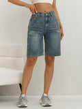 Women’s High Waisted Denim Jorts-Stilenza-Stilenza