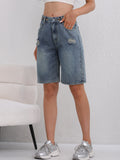 Women’s High Waisted Denim Jorts-Stilenza-Stilenza