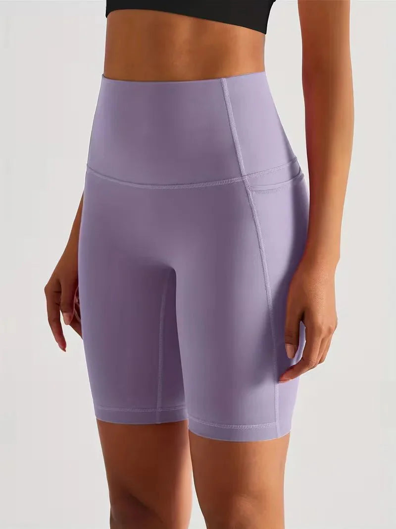 Women’s High Waisted Short Gym Leggings with Pocket-Sportshort-Stilenza-Stilenza