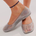 Women’s Jelly Flats Glitter Slip On Shoes-Stilenza-Stilenza