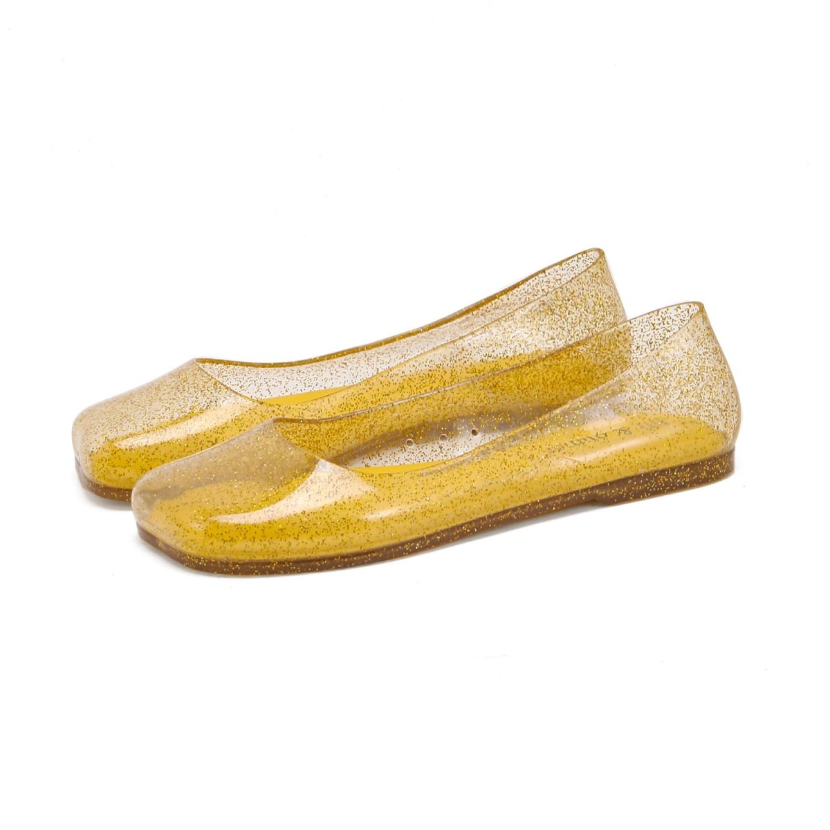 Women’s Jelly Flats Glitter Slip On Shoes-Stilenza-Gold-37-Stilenza