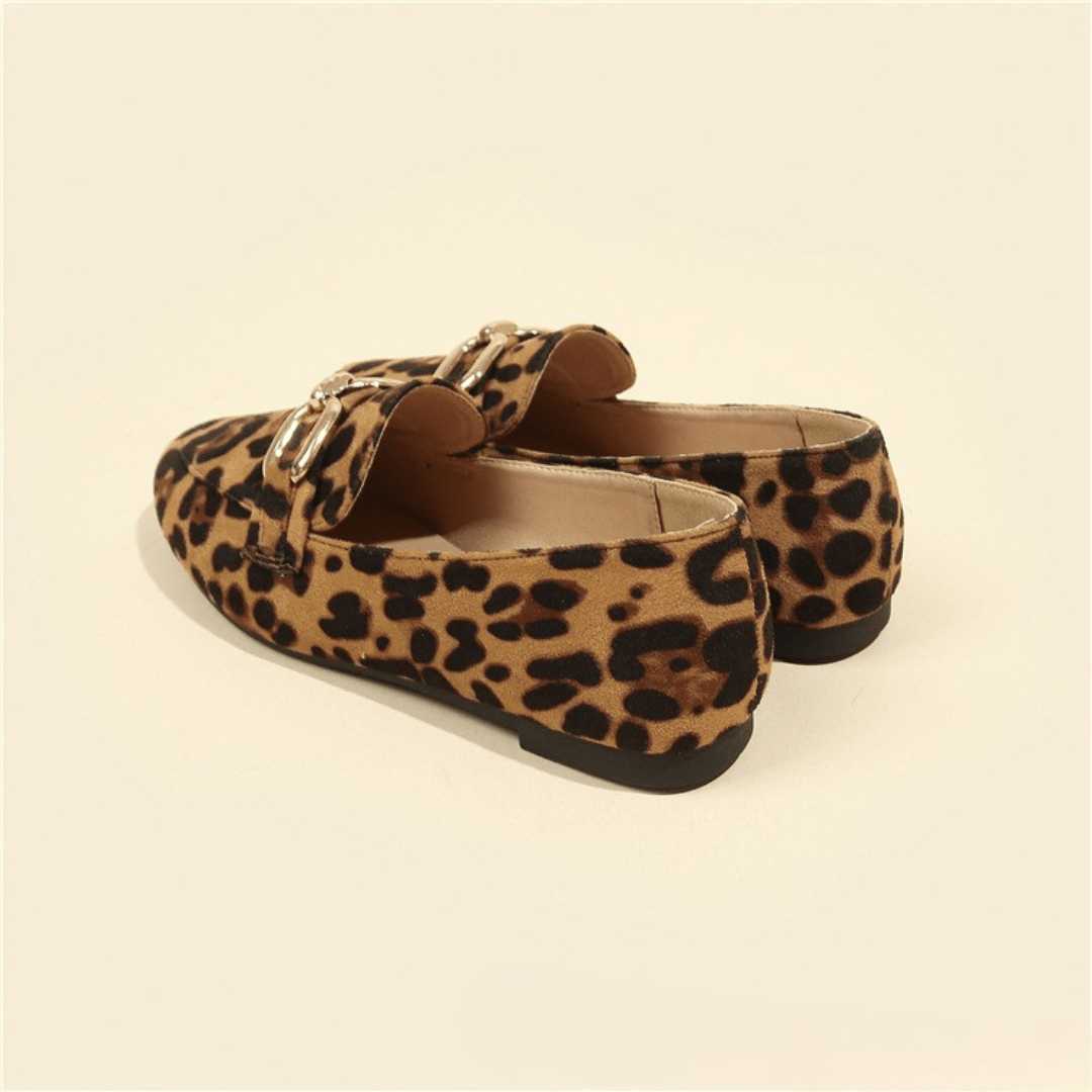 Women’s Leopard Print Loafers with Buckle-Stilenza-Stilenza