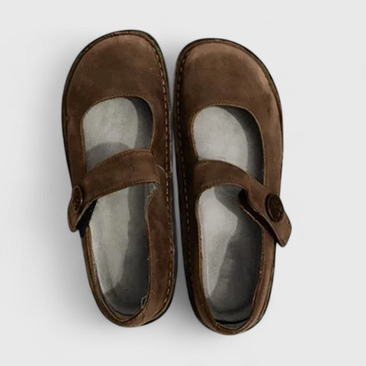 Women’s Mary Jane Flats with Buckle Strap-Stilenza-Stilenza