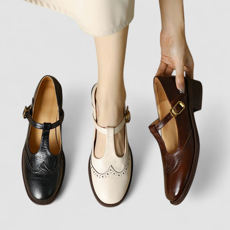 Women’s Mary Jane Flats with Low Heel-SS - Womens - Sandals-Stilenza-Stilenza