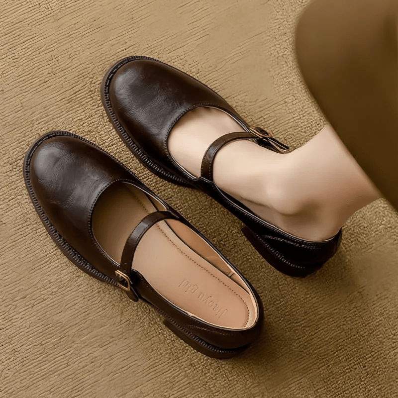 Women’s Mary Jane Flats with Low Heel-Woman's Shoes-Stilenza-Stilenza