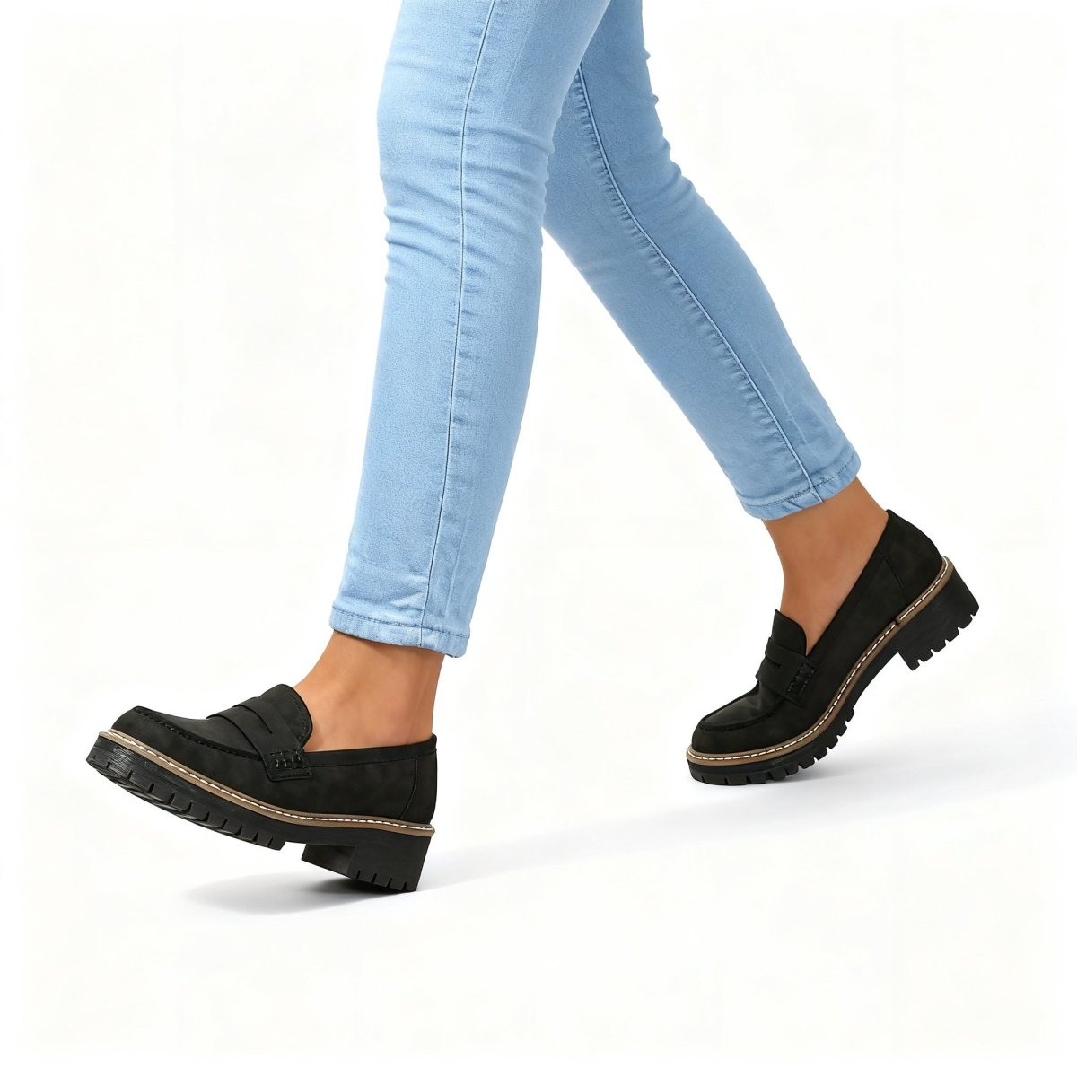 Women’s Platform Loafers Slip On Shoes-Stilenza-Stilenza