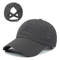Women’s Running Cap with Ponytail Opening-Stilenza-Dark Gray-One size-Stilenza