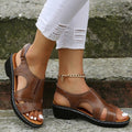 Women’s Sandals Open Toe Ankle Strap-Stilenza-Brown-35-Stilenza