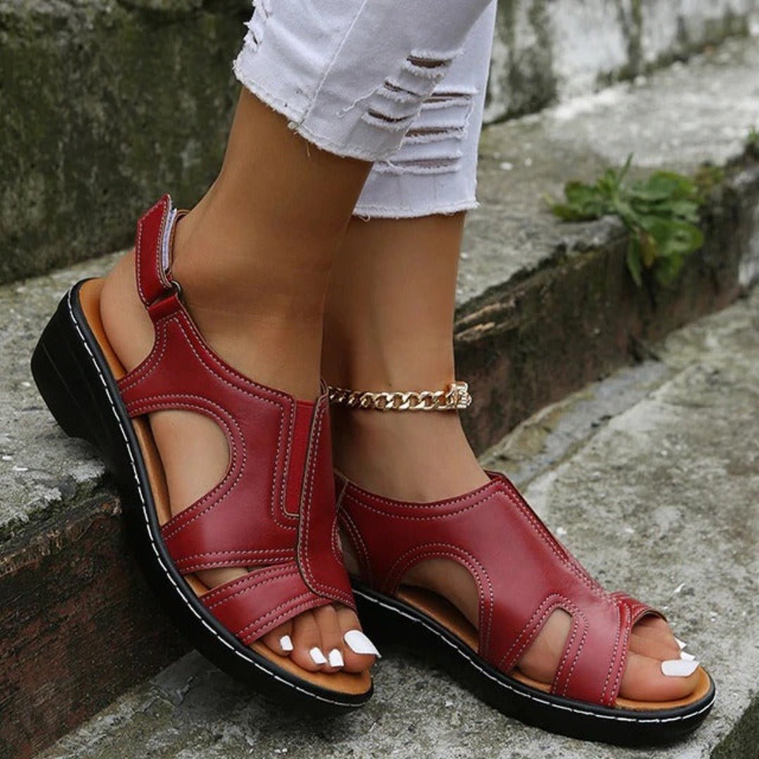 Women’s Sandals Open Toe Ankle Strap-Stilenza-Red-35-Stilenza