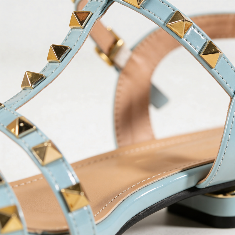Women’s Sandals Strappy Low Heel with Studs-Stilenza-Stilenza
