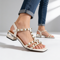 Women’s Sandals Strappy Low Heel with Studs-Stilenza-Stilenza
