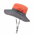 Women’s Sun Hat Wide Brim with Chin Strap-Stilenza-Orange-One size-Stilenza