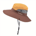 Women’s Sun Hat Wide Brim with Chin Strap-Stilenza-Yellow-One size-Stilenza