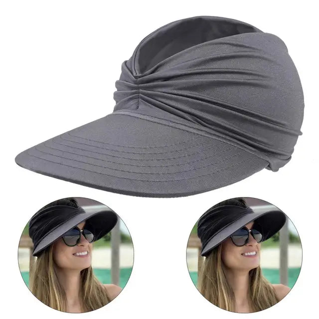 Women’s Sun Visor Hat with Wide Brim-Stilenza-Stilenza