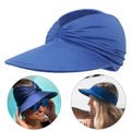 Women’s Sun Visor Hat with Wide Brim-Stilenza-Blue-Stilenza