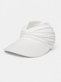 Women’s Sun Visor Hat with Wide Brim-Stilenza-White-Stilenza