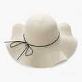Women’s Wide Brim Sun Hat with Bow Detail-Stilenza-Cream-One size-Stilenza