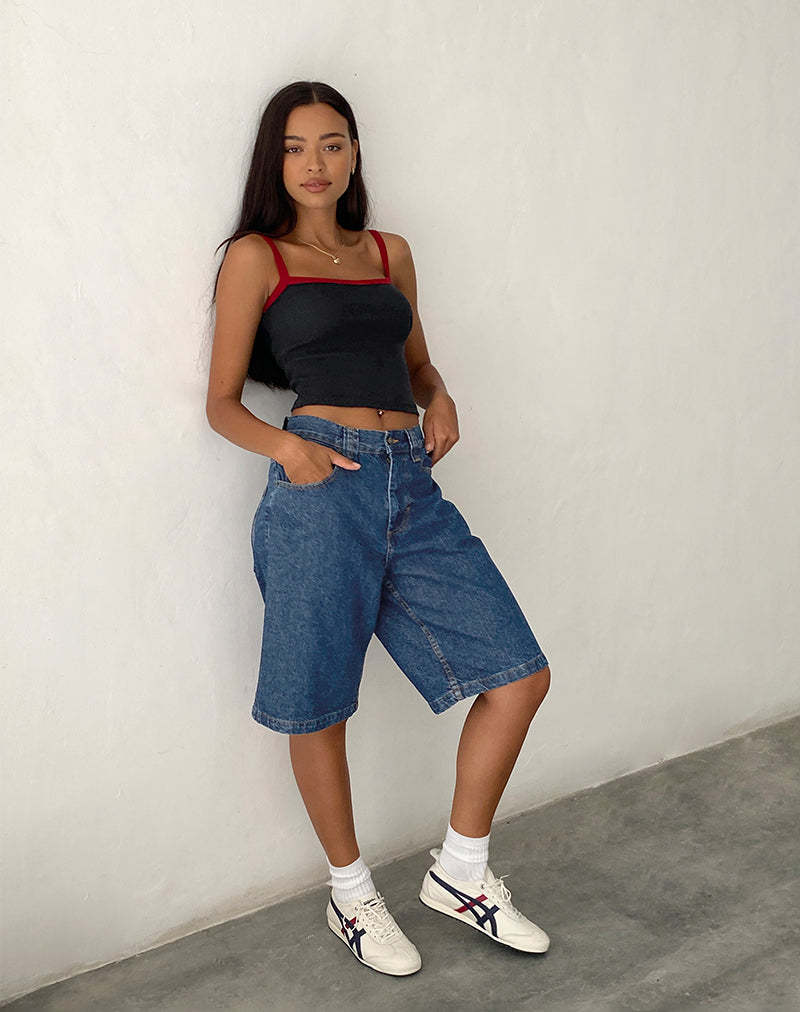 Women’s Wide Leg Denim Jorts-Stilenza-Stilenza