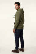 Army Green Lined Regular Fit Pullover Pocket Hoodie - Fleece lined hoodie - Photo 2